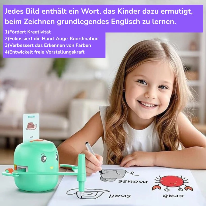 Koalu™ Montessori Zeichenroboter mit 100 Wortkarten